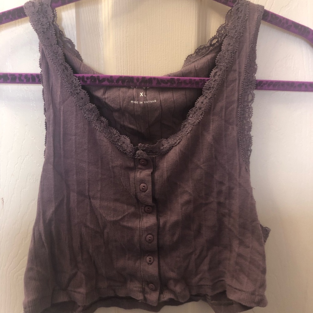 Purple crop top